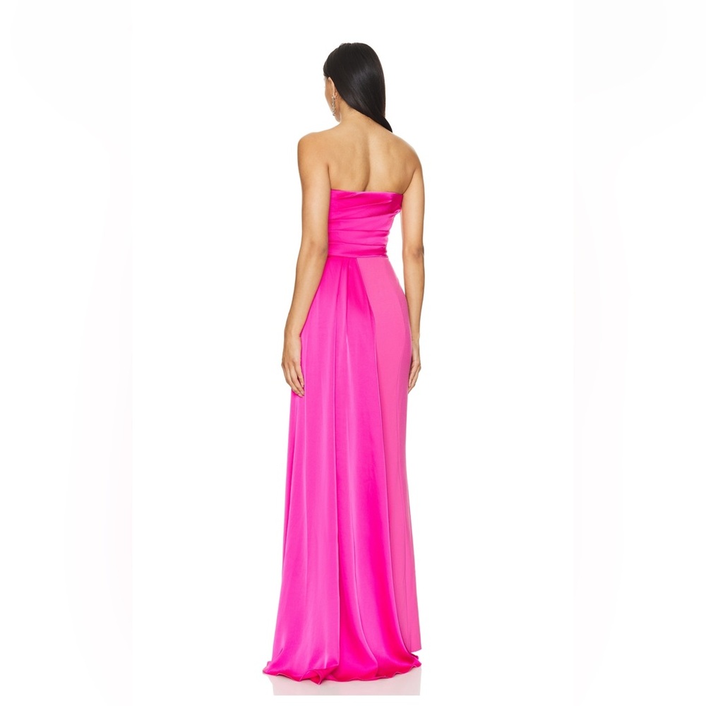 NBD Strapless hot pink gown - Picture 4 of 6